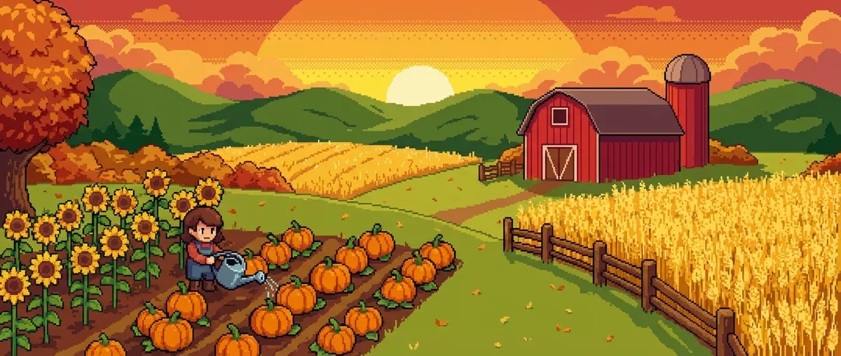 Farming and town-building in a cozy countryside setting