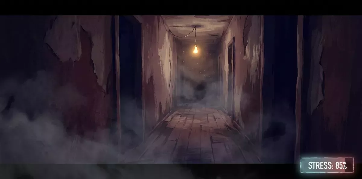 Dark hallway atmospheric horror